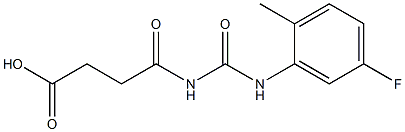 4-{[(5-fluoro-2-methylphenyl)carbamoyl]amino}-4-oxobutanoic acid Struktur
