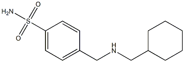 4-{[(cyclohexylmethyl)amino]methyl}benzene-1-sulfonamide 化学構造式
