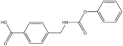 4-{[(phenoxycarbonyl)amino]methyl}benzoic acid 化学構造式