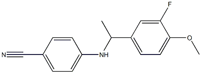4-{[1-(3-fluoro-4-methoxyphenyl)ethyl]amino}benzonitrile 结构式