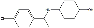 4-{[1-(4-chlorophenyl)propyl]amino}cyclohexan-1-ol,,结构式