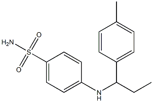 4-{[1-(4-methylphenyl)propyl]amino}benzene-1-sulfonamide,,结构式