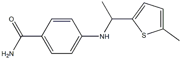 4-{[1-(5-methylthiophen-2-yl)ethyl]amino}benzamide