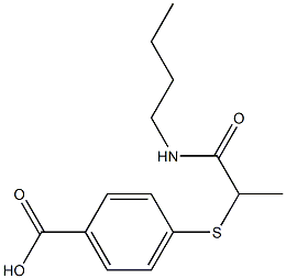 4-{[1-(butylcarbamoyl)ethyl]sulfanyl}benzoic acid,,结构式