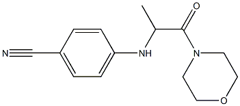 4-{[1-(morpholin-4-yl)-1-oxopropan-2-yl]amino}benzonitrile 化学構造式