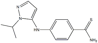 4-{[1-(propan-2-yl)-1H-pyrazol-5-yl]amino}benzene-1-carbothioamide Structure