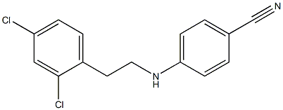 4-{[2-(2,4-dichlorophenyl)ethyl]amino}benzonitrile 化学構造式