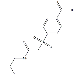 4-{[2-(isobutylamino)-2-oxoethyl]sulfonyl}benzoic acid Structure