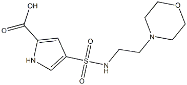 4-{[2-(morpholin-4-yl)ethyl]sulfamoyl}-1H-pyrrole-2-carboxylic acid,,结构式