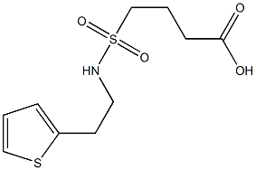 4-{[2-(thiophen-2-yl)ethyl]sulfamoyl}butanoic acid 化学構造式