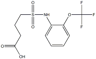 4-{[2-(trifluoromethoxy)phenyl]sulfamoyl}butanoic acid,,结构式