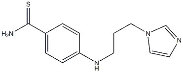 4-{[3-(1H-imidazol-1-yl)propyl]amino}benzene-1-carbothioamide 结构式