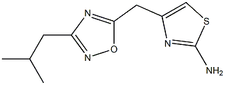 4-{[3-(2-methylpropyl)-1,2,4-oxadiazol-5-yl]methyl}-1,3-thiazol-2-amine|