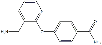 4-{[3-(aminomethyl)pyridin-2-yl]oxy}benzamide 结构式