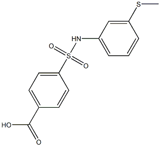 4-{[3-(methylsulfanyl)phenyl]sulfamoyl}benzoic acid Structure