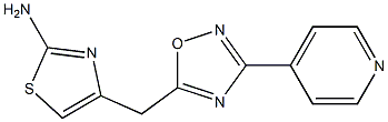 4-{[3-(pyridin-4-yl)-1,2,4-oxadiazol-5-yl]methyl}-1,3-thiazol-2-amine|