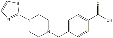 4-{[4-(1,3-thiazol-2-yl)piperazin-1-yl]methyl}benzoic acid 化学構造式