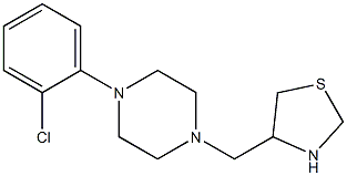 4-{[4-(2-chlorophenyl)piperazin-1-yl]methyl}-1,3-thiazolidine,,结构式