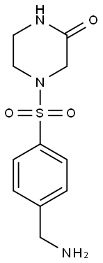 4-{[4-(aminomethyl)phenyl]sulfonyl}piperazin-2-one Structure