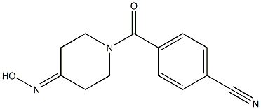 4-{[4-(hydroxyimino)piperidin-1-yl]carbonyl}benzonitrile 化学構造式