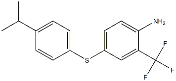 4-{[4-(propan-2-yl)phenyl]sulfanyl}-2-(trifluoromethyl)aniline 化学構造式