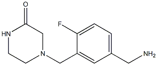 4-{[5-(aminomethyl)-2-fluorophenyl]methyl}piperazin-2-one|