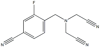 4-{[bis(cyanomethyl)amino]methyl}-3-fluorobenzonitrile Struktur