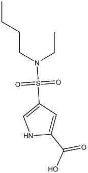 4-{[butyl(ethyl)amino]sulfonyl}-1H-pyrrole-2-carboxylic acid Structure