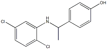 4-{1-[(2,5-dichlorophenyl)amino]ethyl}phenol Struktur