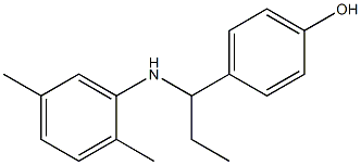 4-{1-[(2,5-dimethylphenyl)amino]propyl}phenol Structure