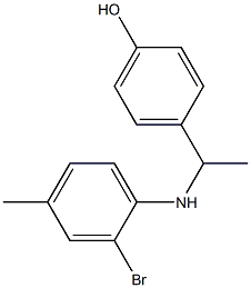 4-{1-[(2-bromo-4-methylphenyl)amino]ethyl}phenol|