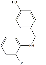 4-{1-[(2-bromophenyl)amino]ethyl}phenol,,结构式
