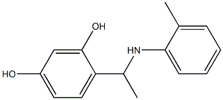 4-{1-[(2-methylphenyl)amino]ethyl}benzene-1,3-diol|