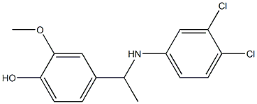 4-{1-[(3,4-dichlorophenyl)amino]ethyl}-2-methoxyphenol Structure