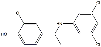 4-{1-[(3,5-dichlorophenyl)amino]ethyl}-2-methoxyphenol Structure