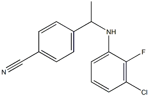 4-{1-[(3-chloro-2-fluorophenyl)amino]ethyl}benzonitrile Structure