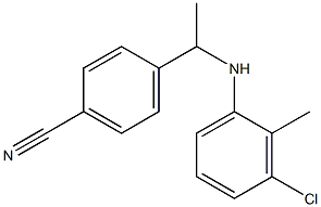 4-{1-[(3-chloro-2-methylphenyl)amino]ethyl}benzonitrile,,结构式