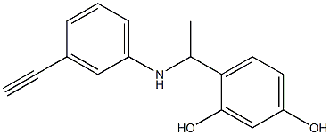 4-{1-[(3-ethynylphenyl)amino]ethyl}benzene-1,3-diol 结构式