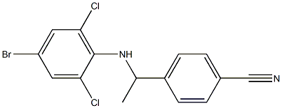 4-{1-[(4-bromo-2,6-dichlorophenyl)amino]ethyl}benzonitrile Structure