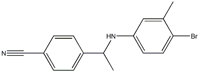 4-{1-[(4-bromo-3-methylphenyl)amino]ethyl}benzonitrile Structure