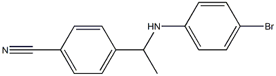 4-{1-[(4-bromophenyl)amino]ethyl}benzonitrile Structure