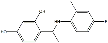 4-{1-[(4-fluoro-2-methylphenyl)amino]ethyl}benzene-1,3-diol