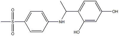 4-{1-[(4-methanesulfonylphenyl)amino]ethyl}benzene-1,3-diol|