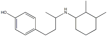 4-{3-[(2,3-dimethylcyclohexyl)amino]butyl}phenol,,结构式