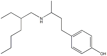 4-{3-[(2-ethylhexyl)amino]butyl}phenol,,结构式