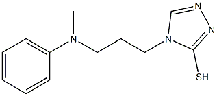 4-{3-[methyl(phenyl)amino]propyl}-4H-1,2,4-triazole-3-thiol,,结构式