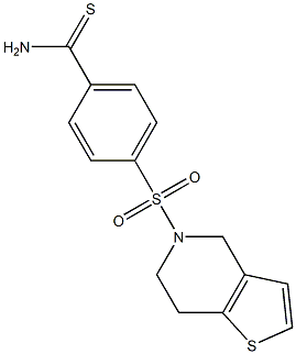 4-{4H,5H,6H,7H-thieno[3,2-c]pyridine-5-sulfonyl}benzene-1-carbothioamide 结构式