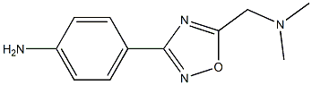 4-{5-[(dimethylamino)methyl]-1,2,4-oxadiazol-3-yl}aniline,,结构式