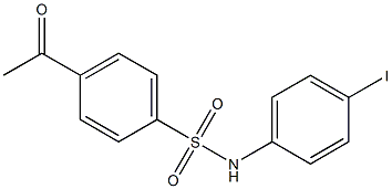 4-acetyl-N-(4-iodophenyl)benzene-1-sulfonamide Structure