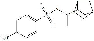 4-amino-N-(1-{bicyclo[2.2.1]heptan-2-yl}ethyl)benzene-1-sulfonamide Struktur